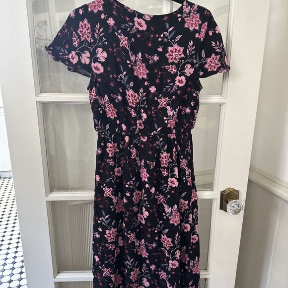 BONGO Dress Floral Faux Wrap Long Maxi Womens S - Picture 9 of 12